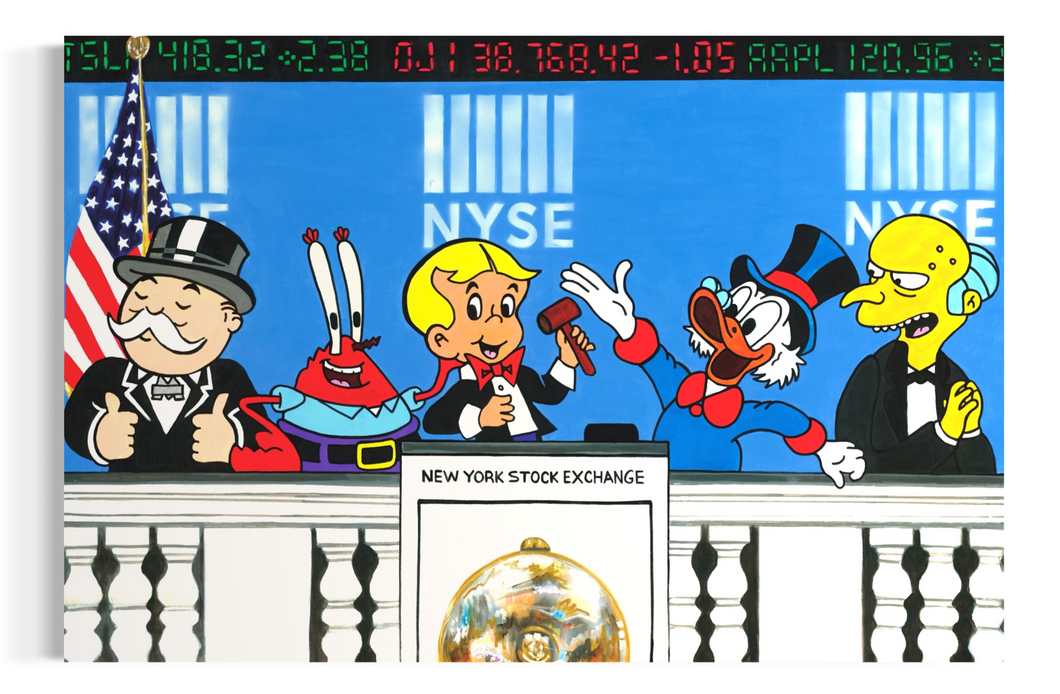 Cartoon Money Team NYSE
